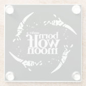 Poesie Geboren unter Wolf-Mondkolonnen Glasuntersetzer (Rückseite)