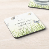 "Poesie ist der kack des gut gefüttert Souls" Getränkeuntersetzer (Linke Seite)