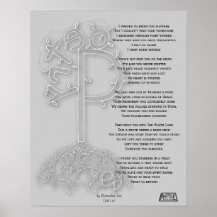 Poesie ist lebendiges B&W Plakat