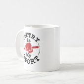 Poesie ist mein Dichter, der Gedichte schreibt Kaffeetasse (Vorderseite Links)