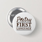Poesie ist mein erster Dichter Button (Vorne & Hinten)