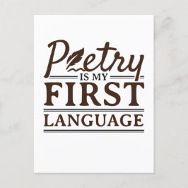 Poesie ist mein erster Dichter Postkarte