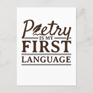 Poesie ist mein erster Dichter Postkarte