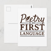 Poesie ist mein erster Dichter Postkarte (Vorne/Hinten)
