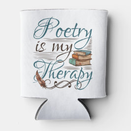 Poesie ist mein Therapiepoet Poem Writer Dosenkühler
