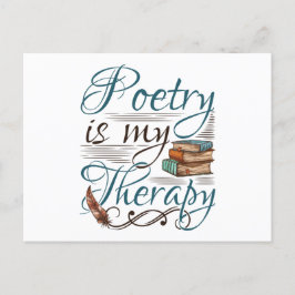 Poesie ist mein Therapiepoet Poem Writer Postkarte