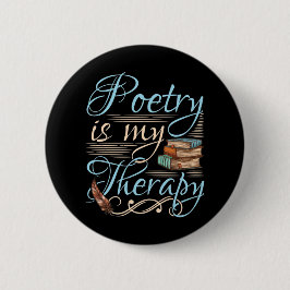 Poesie ist meine Therapie Niedlich Poet Poem Write Button