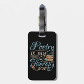 Poesie ist meine Therapie Niedlich Poet Poem Write Gepäckanhänger (Rückseite vertikal)