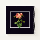Poesie Journal mit Vintag rosa Rose Notizblock (Rückseite)