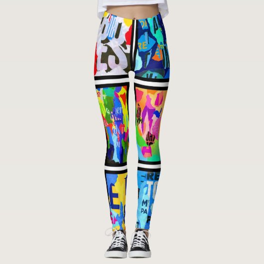 Poesie-Leggings Leggings (Vorderseite)