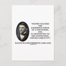 Poesie lehrt enorme Kraft von wenigen Worten Zitat Postkarte