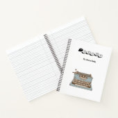 Poesie-Notebook mit Schreibmaschine und personalis Notizblock (Innenseite)