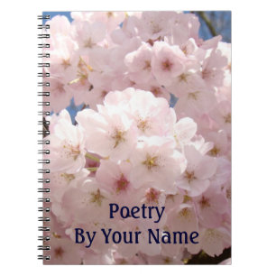 Poesie-Notizbuch von Ihrem Namen Rosa Blüten Notizblock
