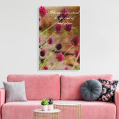 Poesie Pink Floral Leinwanddruck (Insitu (Wohnzimmer))