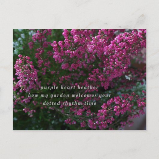 Poesie Postkarte (Vorderseite)