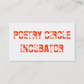 Poesie, reine Poesie-Konzert-Tropfen-Karten Visitenkarte (Rückseite)