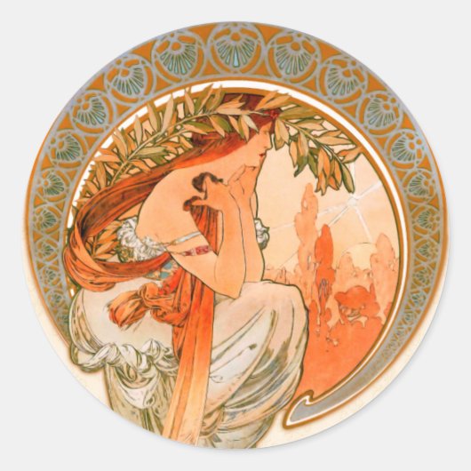 Poesie Runder Aufkleber (Vorderseite)