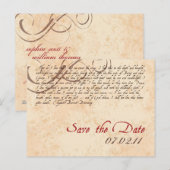 Poesie Save the Date Postkarte (Vorne/Hinten)