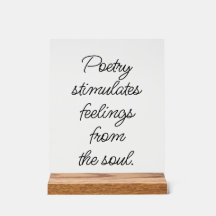 Poesie stimuliert das Akrylylische Zeichen