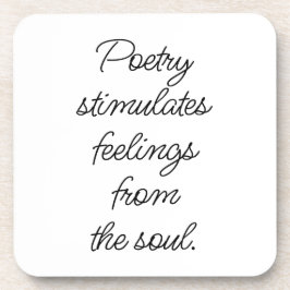 Poesie stimuliert harten Kunststoff-Untersetzer Getränkeuntersetzer