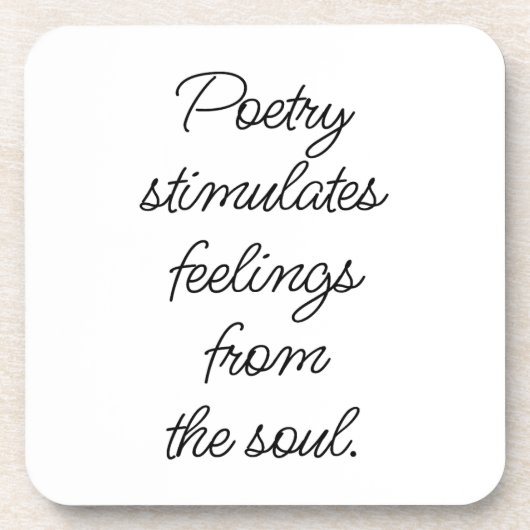 Poesie stimuliert harten Kunststoff-Untersetzer Getränkeuntersetzer (Vorderseite)