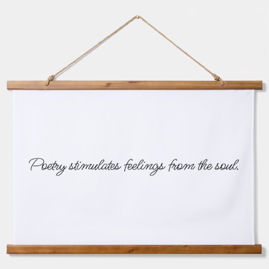 Poesie stimuliert Holzklappen Wandteppich Mit Holzrahmen (Vorne)
