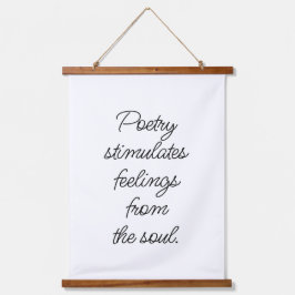 Poesie stimuliert Holzklappen Wandteppich Mit Holzrahmen
