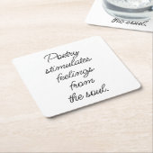 Poesie stimuliert Untersetzer (angewinkelt)