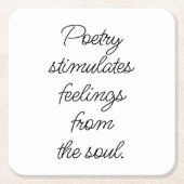Poesie stimuliert Untersetzer (Vorderseite)