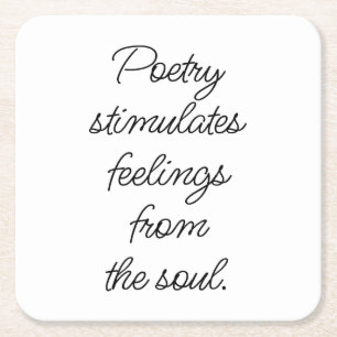 Poesie stimuliert Untersetzer