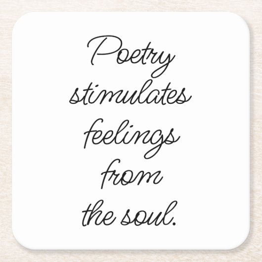 Poesie stimuliert Untersetzer (Vorderseite)