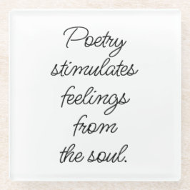 Poesie stimuliert Untersetzer aus Glas
