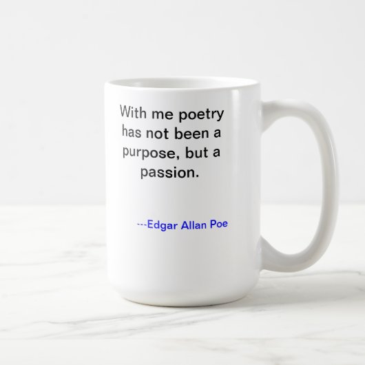 Poesie-Tasse Edgar Allan Poe Kaffeetasse (Rechts)