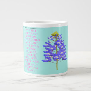 Poesie über den nächtfarbigen Himmel blau Jumbo-Tasse