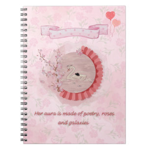 Poesie und Rose-Notebook Notizblock