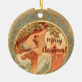 Poesie, Weihnachtsgeschenk Keramik Ornament (Vorne)