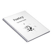 Poesie Writing Notebook Notizblock (Rechte Seite)