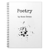 Poesie Writing Notebook Notizblock (Vorderseite)
