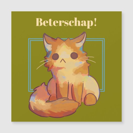 Poesje Beterschap Magneteinladung (Vorderseite)