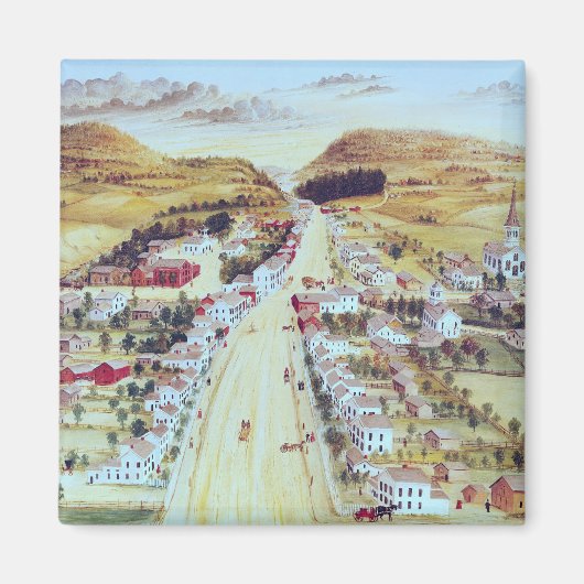 Poestenkill, New York, c.1855 Magnet (Vorne)