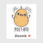 Poet ato Funny Veggie Potato Pun Aufkleber (Blatt)