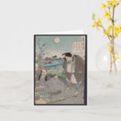 Poet Basho Print Faltenkarte Karte (Gelbe Blume)