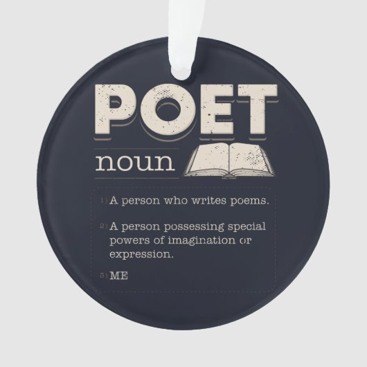 Poet Definition Funny Laureate Novelty Keramik Orn Ornament (Vorderseite)