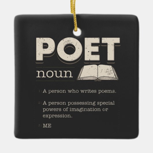 Poet Definition Funny Laureate Novelty Keramikornament (Vorderseite)