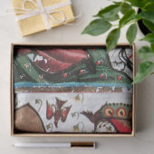 POET IM GARTEN DER VÖGEL Mittelalter Miniatur Seidenpapier (Geschenk)