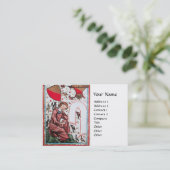 POET IM GARTEN DER VÖGEL Mittelalter Miniatur Visitenkarte (Stehend Vorderseite)