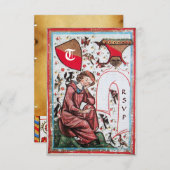 POET IM GARTEN DES VÖGELMONOGRAMM-uAwg Einladung (Vorne/Hinten)