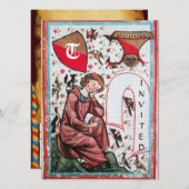 POET IM GARTEN DES VÖGELMONOGRAMS EINLADUNG (Vorne/Hinten)