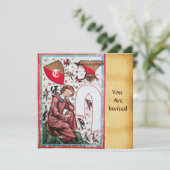 POET IM GARTEN DES VÖGELMONOGRAMS EINLADUNG (Stehend Vorderseite)