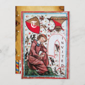 POET IM GARTEN DES VÖGELMONOGRAMS EINLADUNG (Vorne/Hinten)